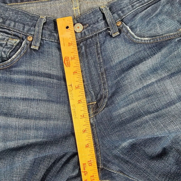 7 For All Mankind Austyn Jeans Mens 33 (Fits 32x28) Blue Straight Medium Wash - Picture 10 of 13